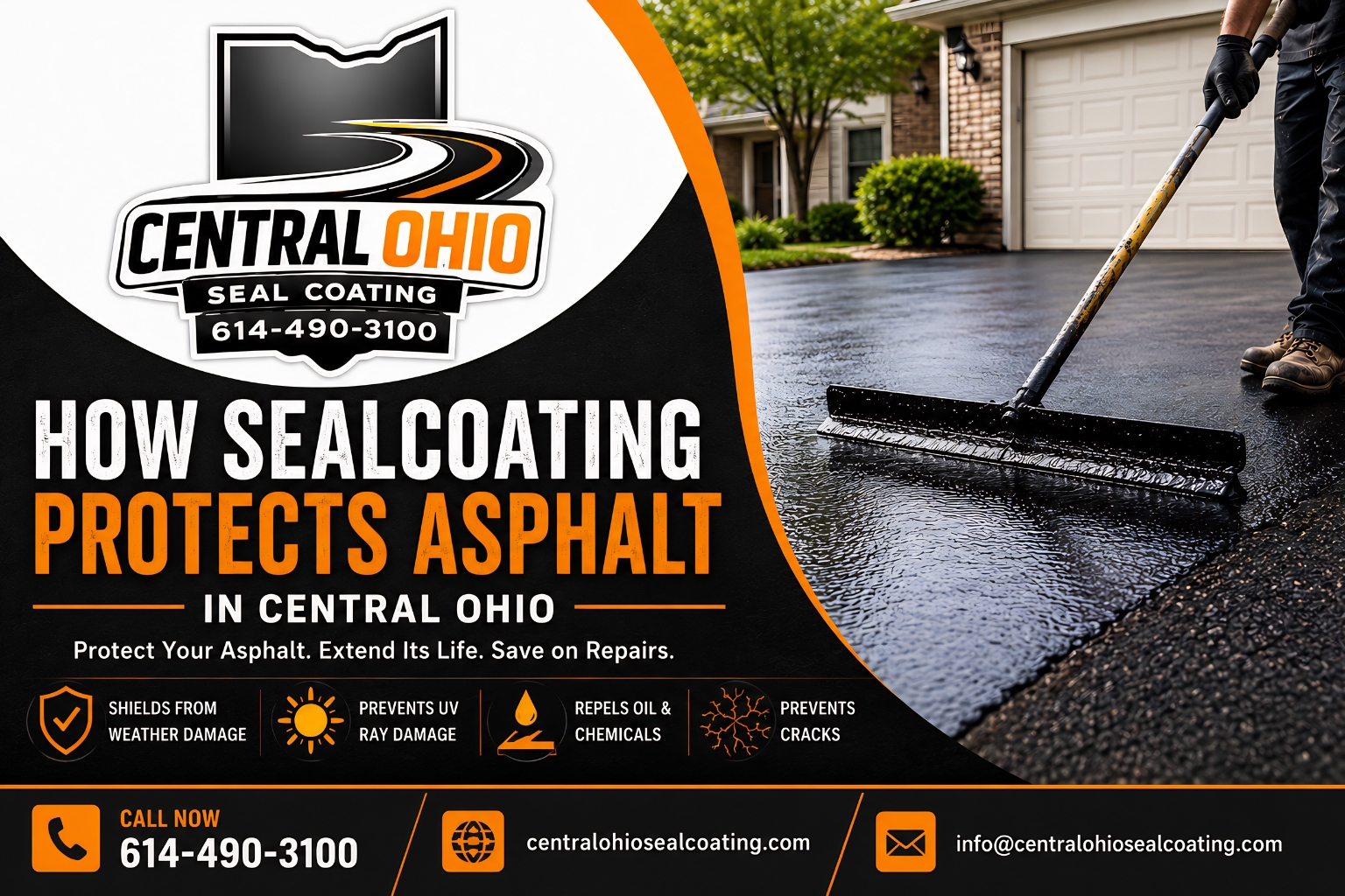 How Sealcoating Protects Asphalt in Central Ohio