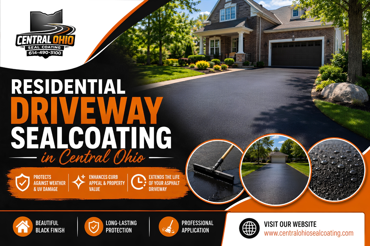Residential Driveway Sealcoating in Central Ohio